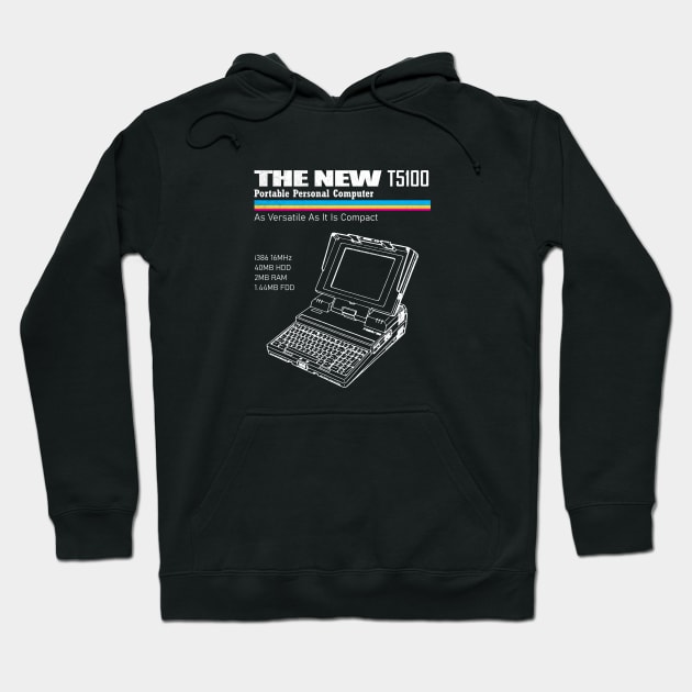 Retro Laptop Hoodie by Sabatico Designs